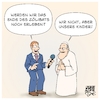 Cartoon: Ende des Zölibats (small) by Timo Essner tagged katholische kirche papst franziskus katholizismus vatikan traditionen zölibat kindesmissbrauch sexuelle übergriffe gewalt frauen geheime familien heimliche kinder der sünde priesterkinder cartoon timo essner