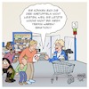 Cartoon: HartzIV im Supermarkt (small) by Timo Essner tagged hartziv hartz4 agenda2010 sozialhilfe sanktion darlehen supermarkt kasse aldi lidl edeka plus netto öffentlichkeit geld kurzfristig cartoon timo essner