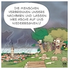 Cartoon: Holzfeuer (small) by Timo Essner tagged holz holzfeuer wald bäume freunde nachbarn ofen brennofen holzofen kamin kaminfeuer heizen mit wärme tradition gemütlichkeit emissionen co2 neutralität cartoon timo essner