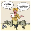 Cartoon: Julia Klöckner Plan A2 (small) by Timo Essner tagged julia,klöckner,cdu,wahlen,nrw,nordrhein,westfalen,wahlkampf,landtagswahl,plan,a2,a38,plana2,einwanderung,flüchtlinge,cartoon,timo,essner