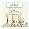 Cartoon: Legacy (small) by Timo Essner tagged usa,donald,trump,maga,legacy,right,wing,alt,kkk,proud,boys,nazism,racism,pillars,state,justice,society,cartoon,timo,essner
