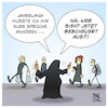 Cartoon: Maskenpflicht (small) by Timo Essner tagged corona covid19 virus pandemie maskenpflicht maske munaschutz schnutenpulli muslima schleier vollverschleierung cartoon timo essner