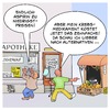 Cartoon: Medikamentenpreise (small) by Timo Essner tagged medikamente eugh medikament preis pille tabletten apotheken onlinehandel verbraucherschutz wirkstoff sicherheit gefälschte cartoon timo essner