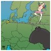 Cartoon: Olympischer Drahtseilakt (small) by Timo Essner tagged russland,ukraine,ukrainekonflikt,krim,donbas,donbass,europa,nato,krise,konflikt,krieg,ballett,drahtseilakt,olympisch,cartoon,timo,essner