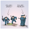 Cartoon: Polizeigewalt - Polizeiproblem (small) by Timo Essner tagged polizei polizeigewalt polizeiproblem racial profiling rechte netzwerke gewaltmonopol demokratie rechtsstaat ermittlungen strafverfahren deutschland cartoon timo essner