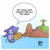 Cartoon: Rio 2016 (small) by Timo Essner tagged ioc olympic games olympische spiele brasil brasilien rio de janeiro corruption economy taxes advertising partners gains profits sales merchandise poverty social issues cartoon timo essner