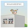 Cartoon: Schweinesystem (small) by Timo Essner tagged clemens tönnies schlachterei fleischindustrie schlachtbetrieb rumänen bulgaren corona covid19 reproduktionszahl quarantäne böklunder redlefsen tillmanns könecke plumrose gutfried werkvertrag werkverträge moderne sklaverei kastenstand kastenstände cartoon timo essner