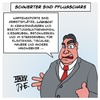 Cartoon: Schwerter sind Pflugschare (small) by Timo Essner tagged schwerter,pflugschare,waffen,waffenexporte,wirtschaft,sozialpolitik,spd,sigmar,gabriel,wirtschaftsministerium,arbeitsplätze,fluchtursachen,einwanderung,cartoon,timo,essner