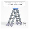 Cartoon: Spatenleiter (small) by Timo Essner tagged spartenleiter,spaten,leiter,sparte,sparten,sport,verein,vereine,gruppen,veranstaltung,ev,sportgruppen,wortspiel,cartoon,timo,essner