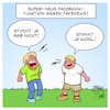 Cartoon: Stimmt nicht Funktion Facebook (small) by Timo Essner tagged facebook funktion stimmt nicht soziale medien diskussionen fakenews fake news moderation cartoon timo essner