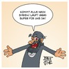 Cartoon: Terror-Werber in Deutschland (small) by Timo Essner tagged terror werber is daesh deutschland salafismus salafisten verfassungsschutz polizei ermittlungsbehörden terrorismus extremismus rekruten cartoon timo essner