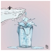 Cartoon: Thwaites (small) by Timo Essner tagged klimawandel klimakrise klimaerhitzung erwärmung meere weltmeere überhitzung schmelze gletscherschmelze gletscher thwaites antarktis südpol eis land anstieg meeresspiegel glaciers sea level rising doomsday glacier south pole cartoon timo essner