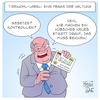 Cartoon: Tierwohl-Label (small) by Timo Essner tagged bundesagrarminister agrarminister landwirtschaftsminister bmel christian schmidt csu cdu groko tierwohl label labelling etikettenschwindel tierschutz mastindustrie tiermast wirtschaft export fleisch cartoon timo essner