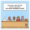 Cartoon: Trump Supreme Court (small) by Timo Essner tagged donald trump us elections potus supreme court kkk ku klux klan chuck norris bill cosby sarah palin michael cohen cheetos cartoon timo essner