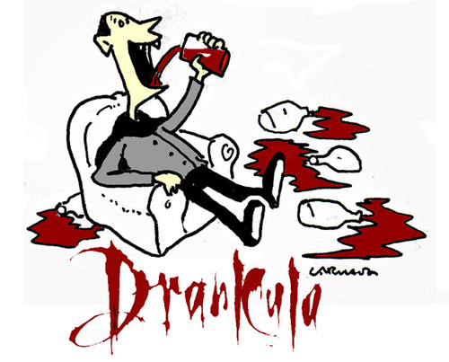 Cartoon: Drank (medium) by Carma tagged drakula,drank,drinkin,wine