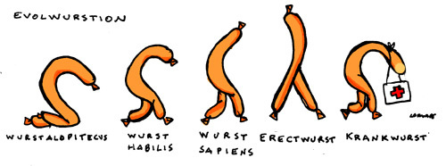 Cartoon: Evolution (medium) by Carma tagged evolution,wurstel