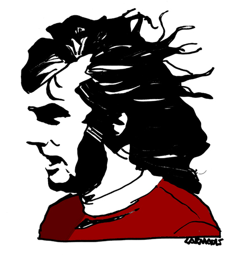 Cartoon: George Best (medium) by Carma tagged sport,futball,george,best,celebrities