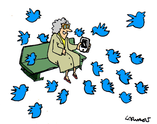 Cartoon: Modern Feeding (medium) by Carma tagged twitter,technology,society