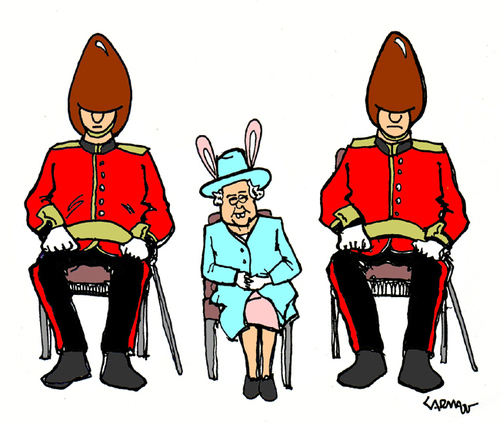 Cartoon: Royal Easter (medium) by Carma tagged easter,queen,elyzabeth,uk,monarchy