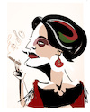 Cartoon: Amalia Rodrigues (small) by Carma tagged fado amalia rodrigues musica