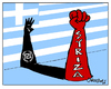 Cartoon: Greece Who won (small) by Carma tagged cartoon,satyre,politics,syriza,greece,tsipras,greek,elections