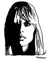 Cartoon: Nico (small) by Carma tagged music velvet underground nico