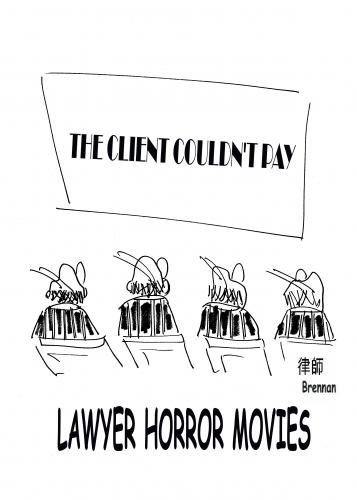 Cartoon: Lawyer Horror Movies (medium) by Paul Brennan tagged legal,cartoon,lawyers,paul,brennan