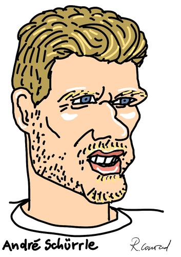 Cartoon: Andre Schürrle (medium) by Ralf Conrad tagged andre,schürrle,wm,2015