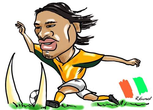 Cartoon: Didier Drogba (medium) by Ralf Conrad tagged didier,drogba,fußball,elfenbeinküste