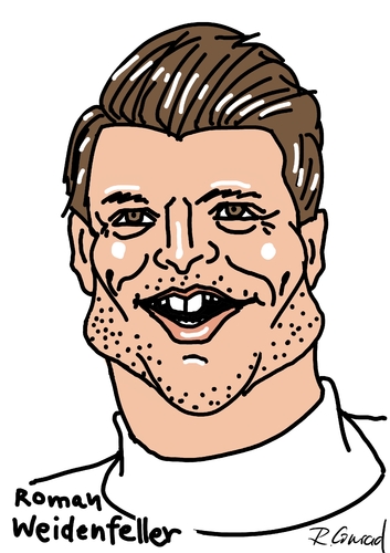 Cartoon: Roman Weidenfeller (medium) by Ralf Conrad tagged roman,weidenfeller,wm,2014