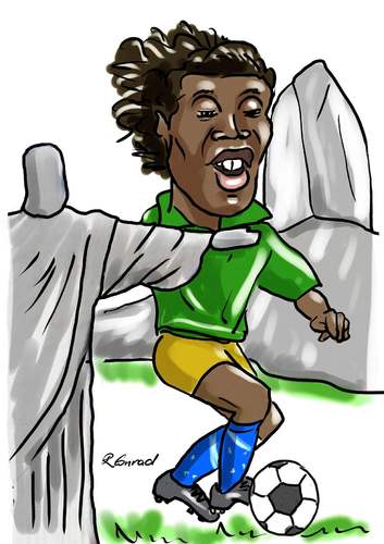 Cartoon: Ronaldinho (medium) by Ralf Conrad tagged ronaldinho,brasilien