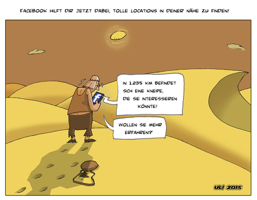 Cartoon: Facebook Vol. 2 (medium) by Uliwood tagged facebook,nutzungsbedingungen,agb,wüste,desert,datenschutz,service,finden,social,network,netzwerk,durst,medien,gesellschaft,pc,internet