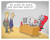 Cartoon: Ersetzt (small) by Uliwood tagged beruf,wirtschaft,job,arbeit,arbeitsplatz,maschine,chef,angestellter,büro,roboter,künstliche,intelligenz,ersetzt,durch,technik,fortschritt,alltag,arbeitswelt,berufsleben,zukunft,schreibtisch,entlassung,austausch,computer,digital