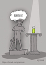 Cartoon: Scheiße (small) by Uliwood tagged kölsch,statue,scheiße,handlungsunfähig,tshirt,murphys,gesetz,alkoholfrei,begierde,was,soll,man,machen,hoffnungslos,philosoph,schade