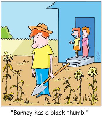 Cartoon: TP0076gardening (medium) by comicexpress tagged garden,gardener,plants,green,thumb,black,tree,vegetables,vegetation,agriculture