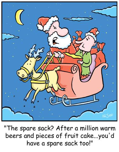 Cartoon: TP0199christmassantasleigh (medium) by comicexpress tagged santa,claus,north,pole,toys,sleigh,reindeer,elves,elf,helpers,presents,gifts,chimneyvomit,bag,sick,travel,sickness,food,eating,glutton