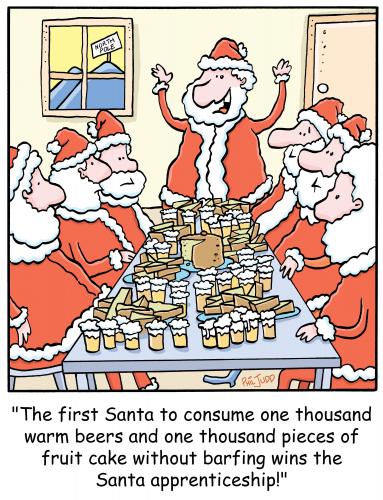 Cartoon: TP0206christmassantaworkshop (medium) by comicexpress tagged santa,claus,north,pole,toys,sleigh,reindeer,elves,elf,helpers,presents,gifts,chimney,warm,beer,fruitcake,job,application,interviews,apprenticesbarfing,barf,vomit,vomiting