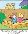 Cartoon: TP0016cats (small) by comicexpress tagged cat,cats,feline,animal,animals,pets,kids,children,sandbox,playing,sandpit,toilet,kitty,litter