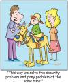 Cartoon: TP0027dog (small) by comicexpress tagged child,kid,dog,dogs,canine,security,pony,girl,father,mother,family,cheapskate