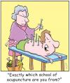 Cartoon: TP0087health (small) by comicexpress tagged acupuncture,knitting,needles,school,health,alternative,old,people,geriatric,therapy