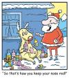 Cartoon: TP0241christmas (small) by comicexpress tagged santa,clas,christmas,reindeer,rudolph,red,nose,drinking,beer,alchohol,drunk