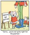 Cartoon: TP0247christmas (small) by comicexpress tagged christmas santa claus elf elves workshop job application audition tall shirt dwarf