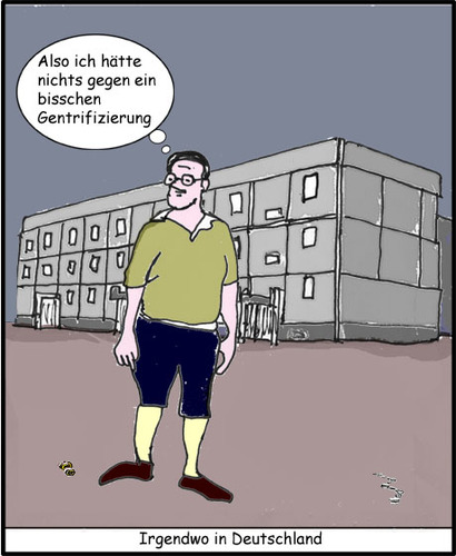 Cartoon: Irgendwo in Deutschland (medium) by Lev tagged plattenbauten,deutschland