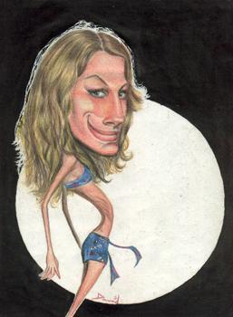 Cartoon: Gisele Bündchen (medium) by David Almeida tagged gisele,bündchen