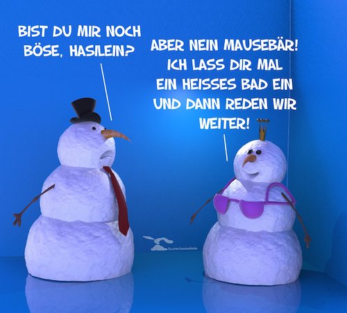 Cartoon: Beziehung (medium) by Rüsselhase tagged beziehung,schneemann,schneefrau