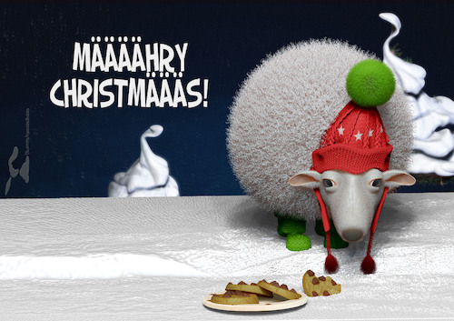 Cartoon: Christmas Sheep (medium) by Rüsselhase tagged xmas,christmas,sheep