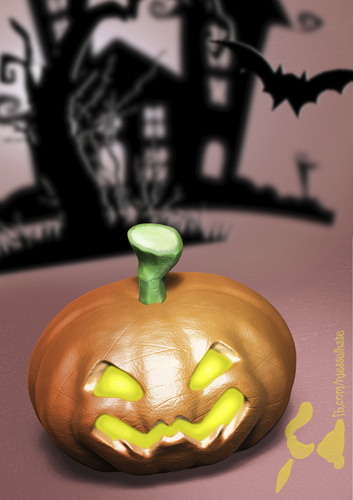 Cartoon: Halloween Pumpkin (medium) by Rüsselhase tagged pumpkin,kürbis,halloween