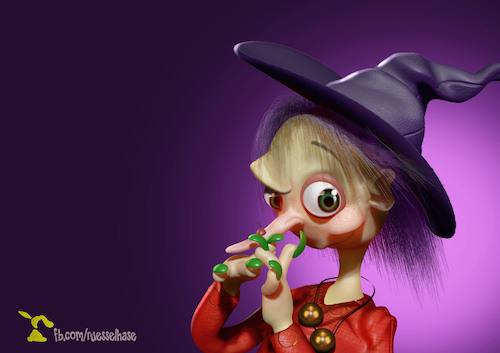 Cartoon: Trust Me (medium) by Rüsselhase tagged hexe,witch,funny,trust,fun,digital