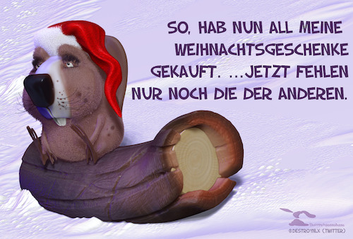 Cartoon: XMAS Biber (medium) by Rüsselhase tagged biber,weihnachten,xmas,süss
