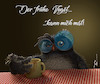 Cartoon: Early Bird and Night Owl (small) by Rüsselhase tagged night,owl,early,bird